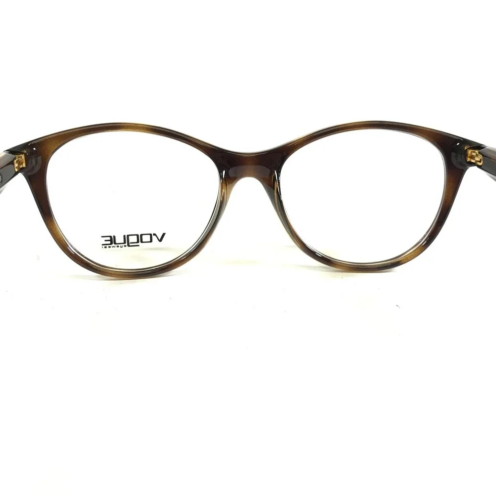 Vogue Eyeglasses Frames VO2988 W656 Brown Tortoise Round Adriana Lima 51-17-135